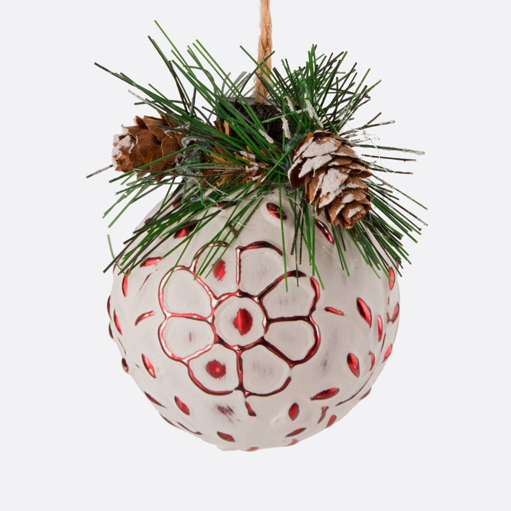 Bola de natal pinha SNOWY