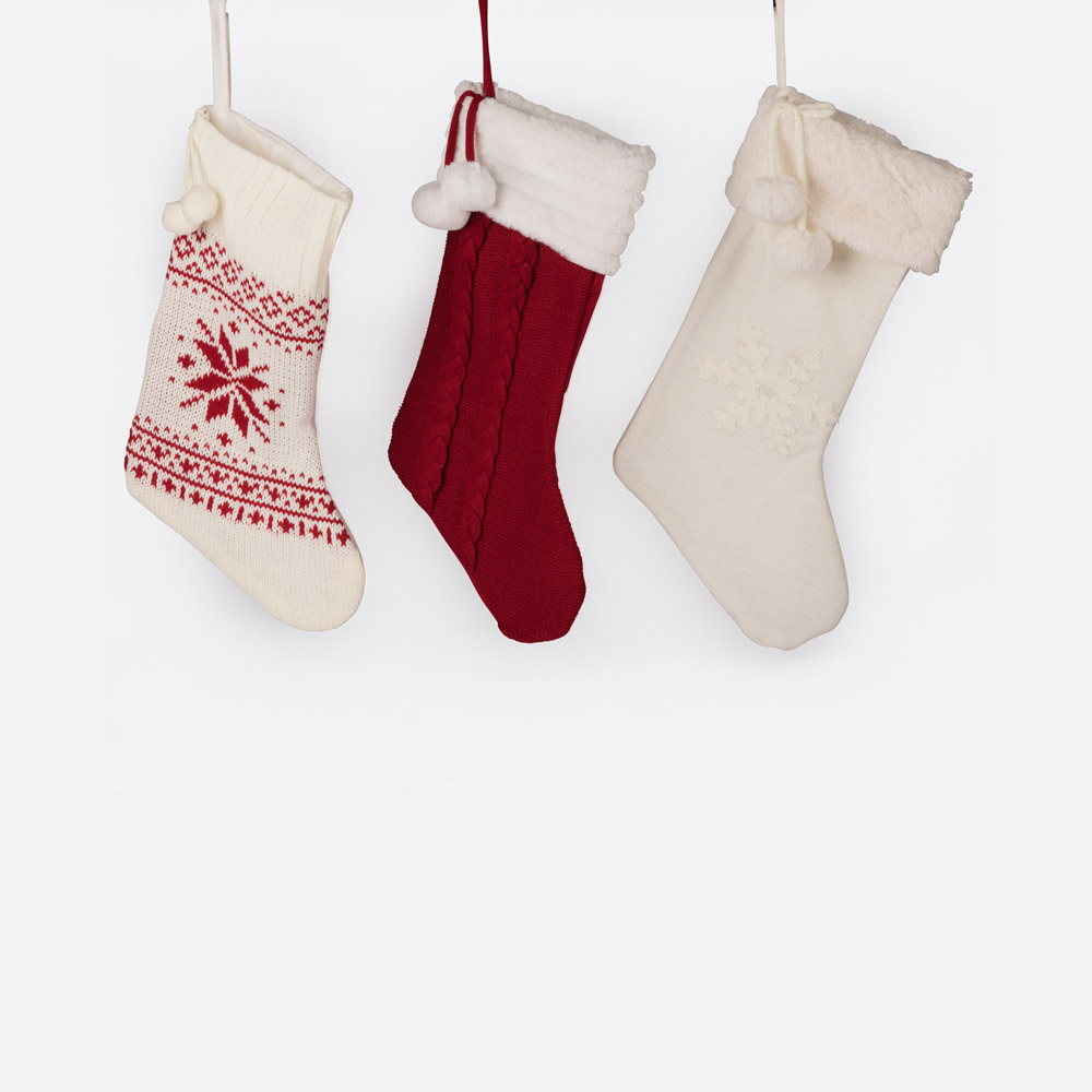 Enfeite de natal meia cor sortida HANGST