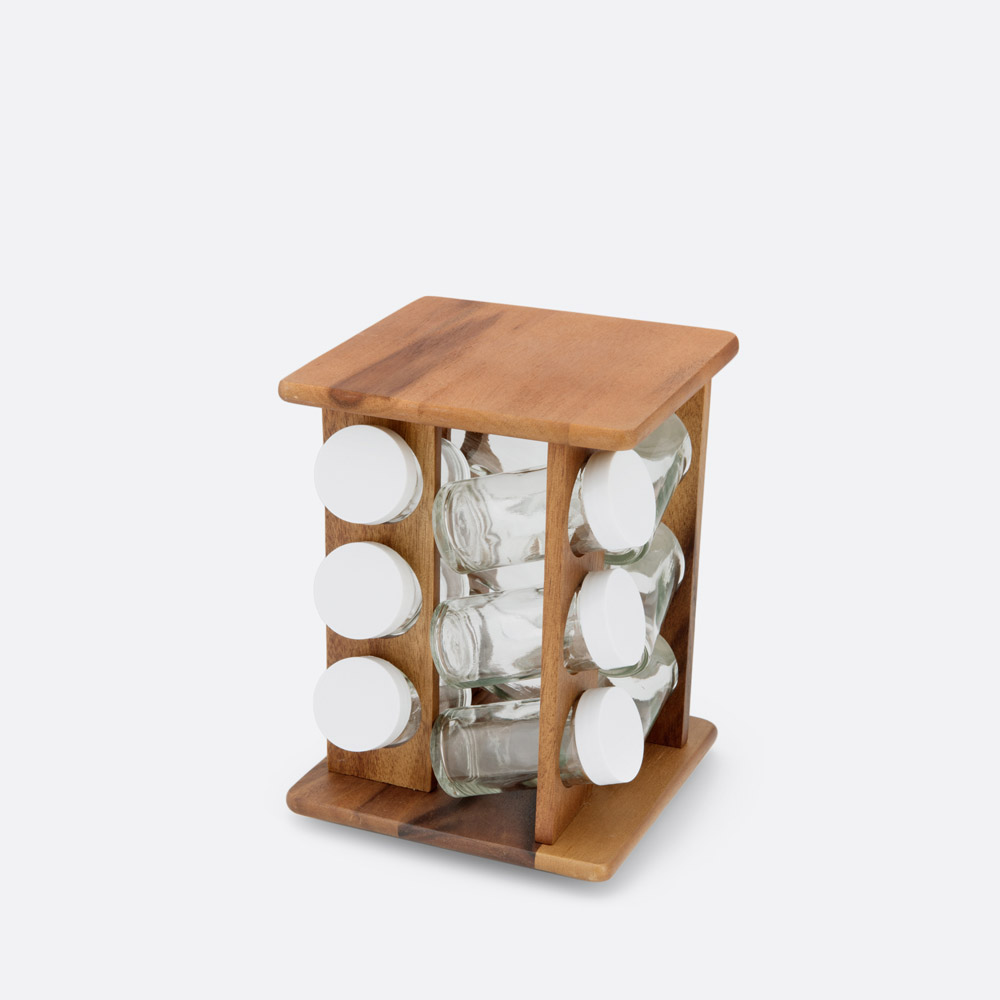 Suporte com 12 frascos de especiarias BALAN