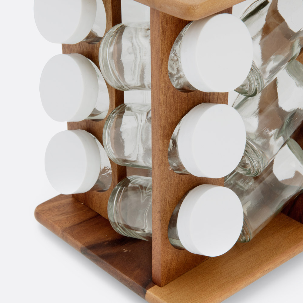 Suporte com 12 frascos de especiarias BALAN