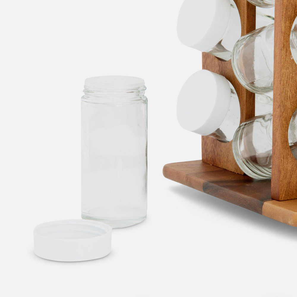 Suporte com 12 frascos de especiarias BALAN