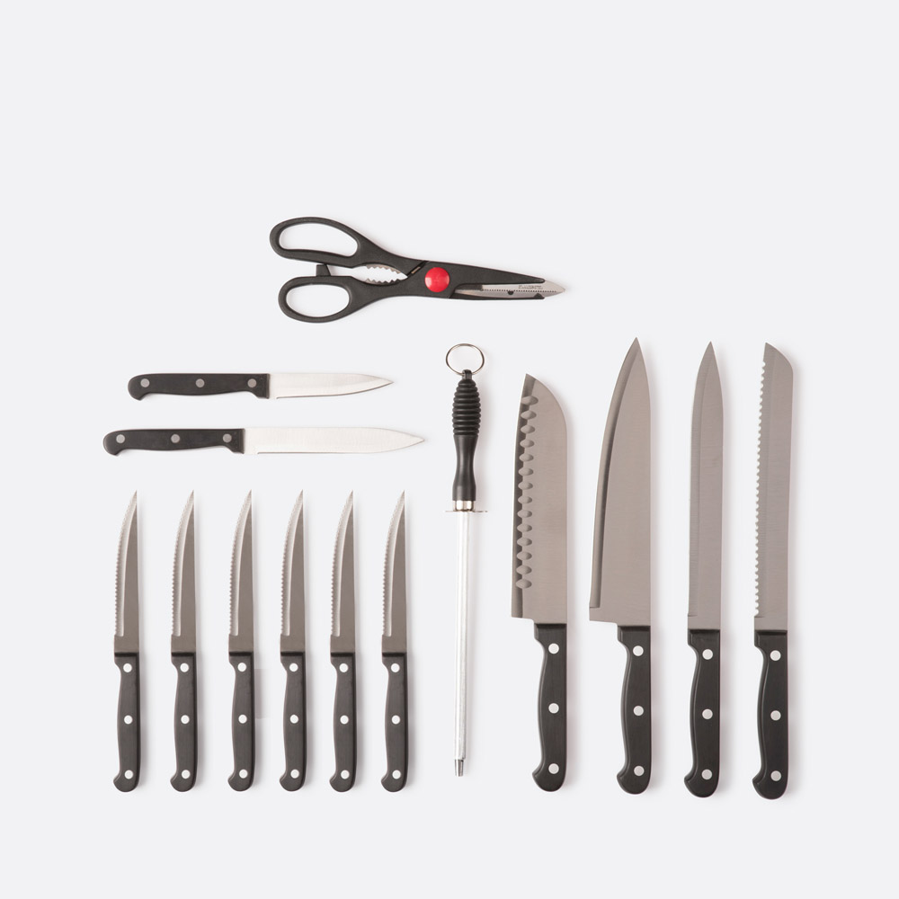 Cepo com 14 facas CUNHA